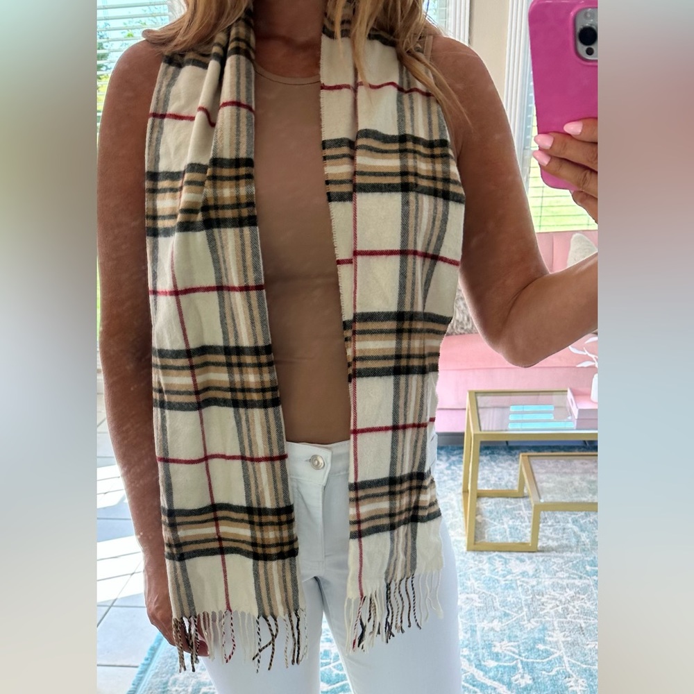 Fraas Cashmink Scarf Plaid Lightweight Wrap Scarf Made in Germany